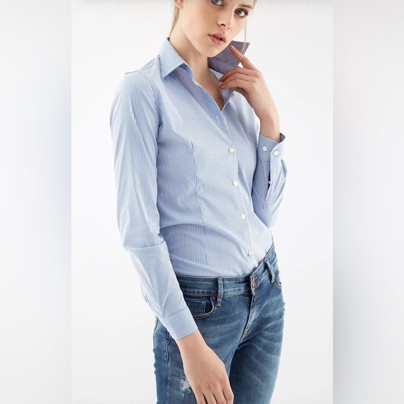 Amina Rubinacci Napoli button down shirt /8 women - Picture 3 of 14